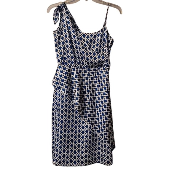 Women's Banana Republic Petite One Shoulder Geometric Print‎ Dress Size 00 - Picture 1 of 11